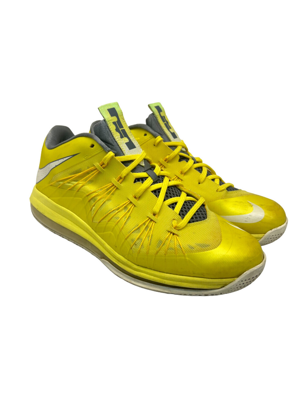 Nike Men's LeBron 10 Low Basketball Sneakers 579765-700 ‘Sonic Yellow’ Size 13M